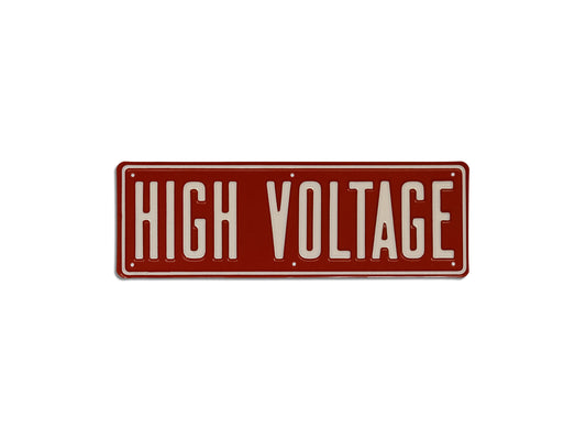 Vintage 1930s "High Voltage" Metal Sign