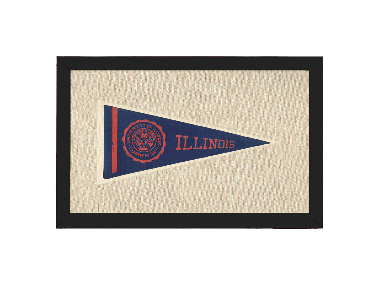 Vintage University of Illinois Pennant