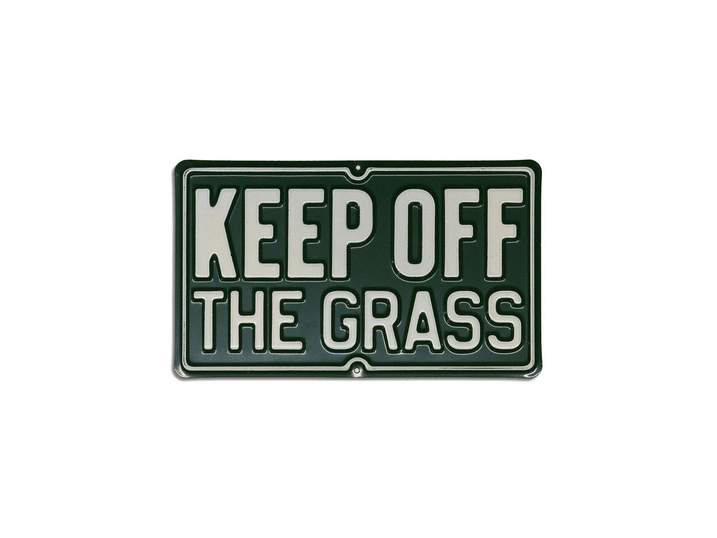 Vintage 1930s "Keep Off Grass" Metal Sign