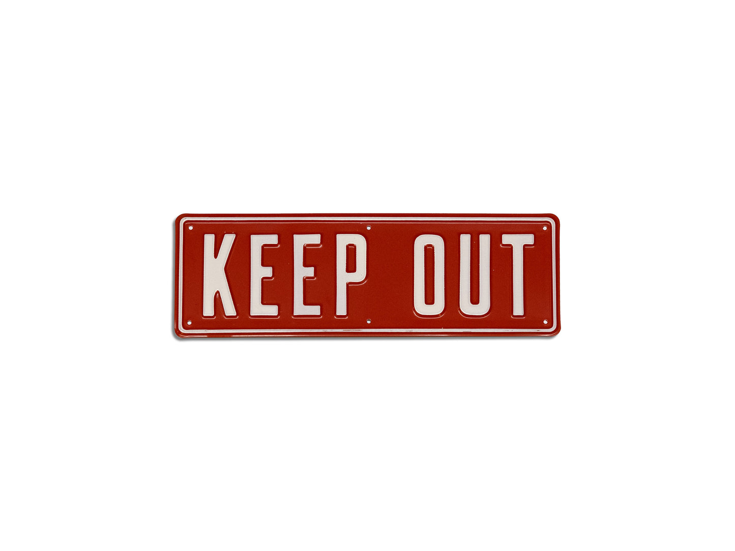 Vintage 1930s "Keep Out" Metal Sign