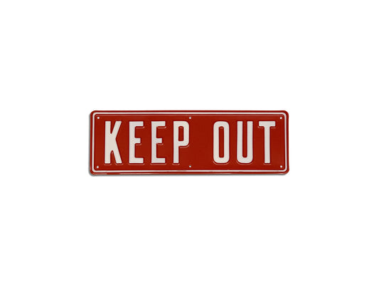 Vintage 1930s "Keep Out" Metal Sign