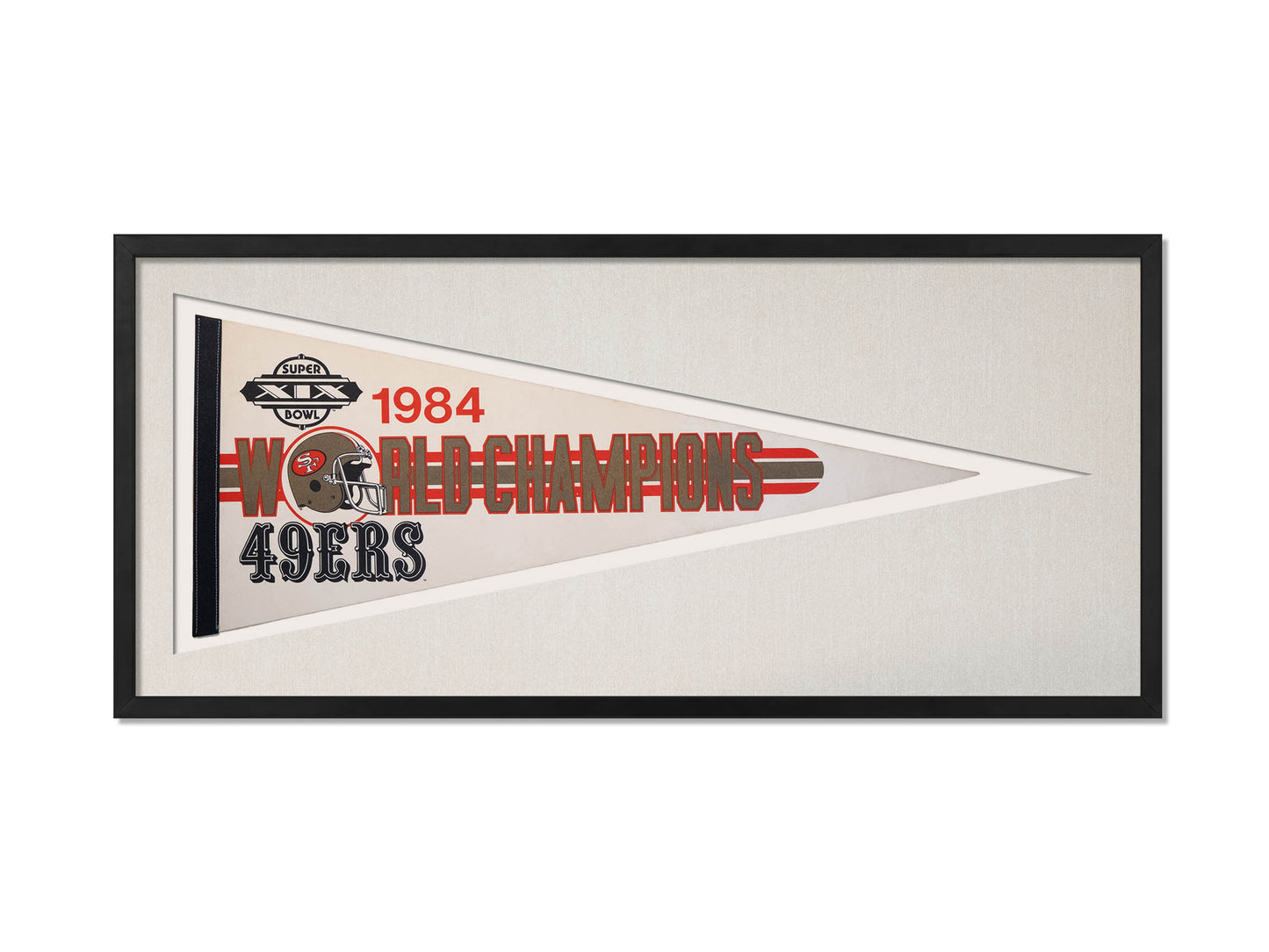 Vintage 1984 World Champions 49ers Pennant Super Bowl XIX
