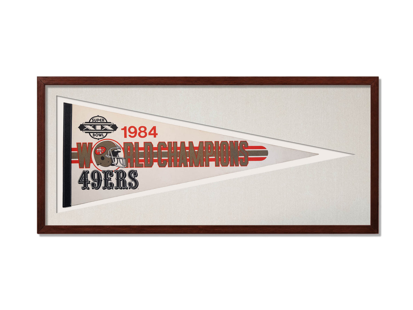 Vintage 1984 World Champions 49ers Pennant Super Bowl XIX