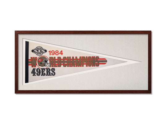 Vintage 1984 49ers Super Bowl XIX World Champions Pennant