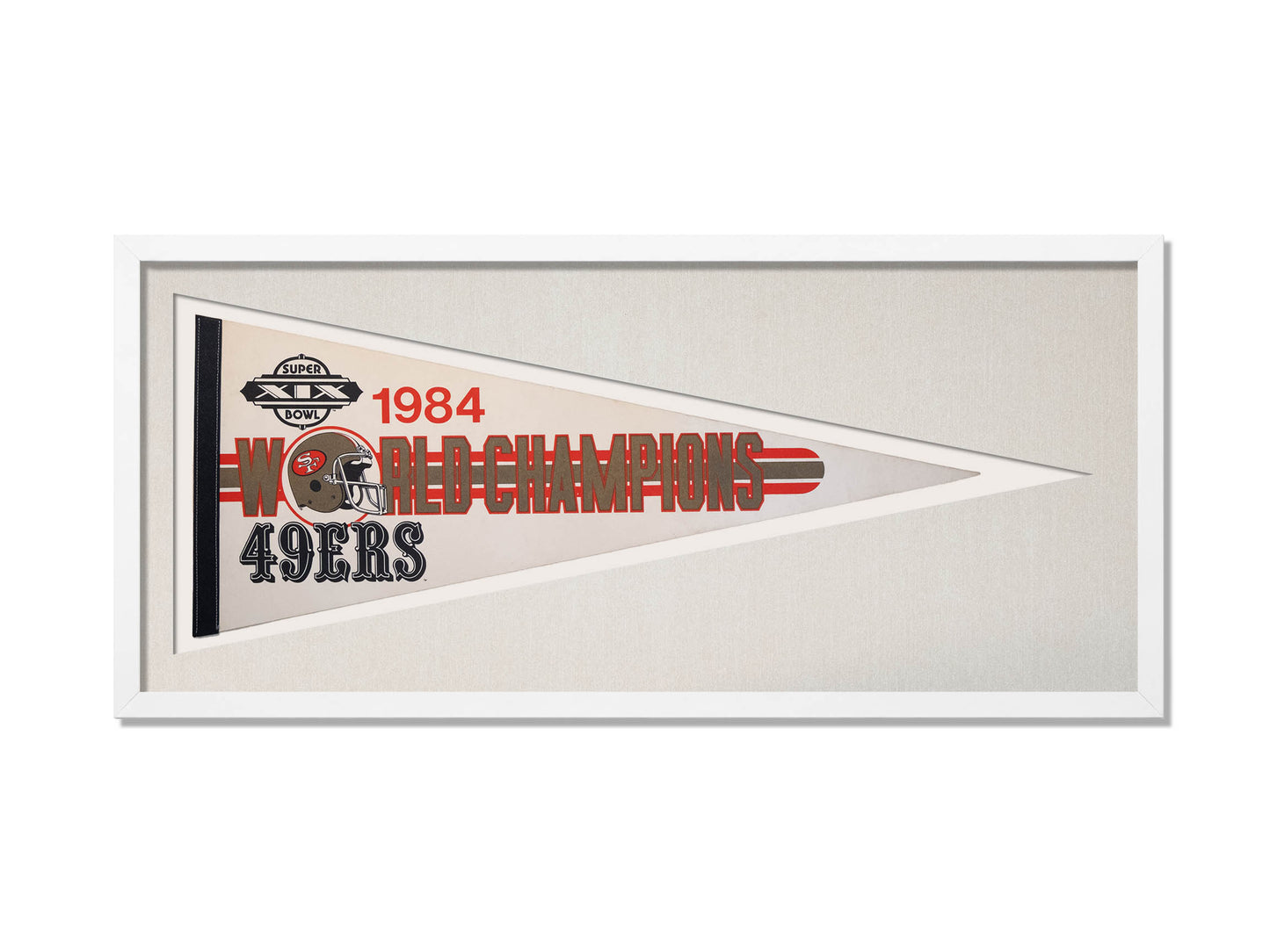 Vintage 1984 World Champions 49ers Pennant Super Bowl XIX