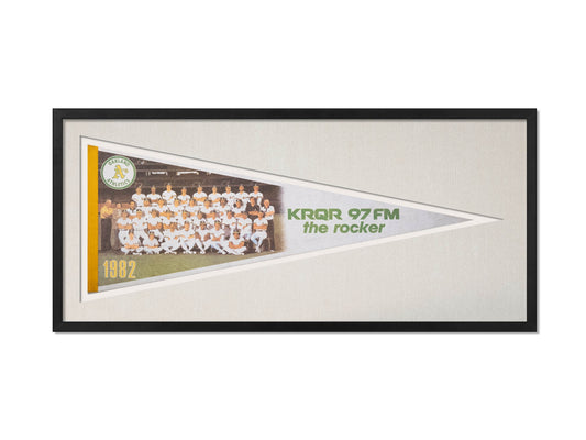 Vintage 1982 Oakland As 97FM The Rocker Radio Station Pennant