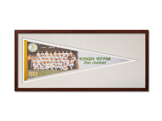 Vintage 1982 Oakland As 97FM The Rocker Radio Station Pennant