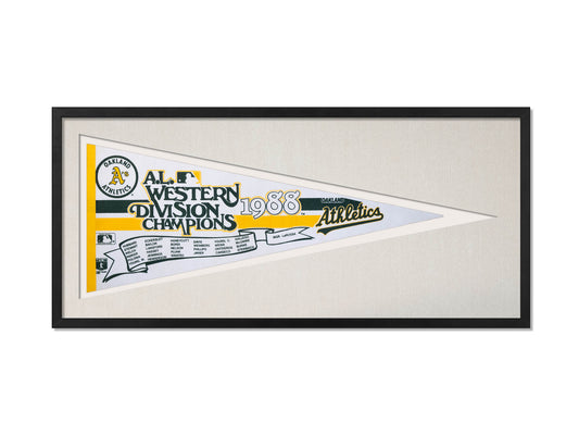 Vintage 1988 Oakland As A.L. Western Division Champions Pennant