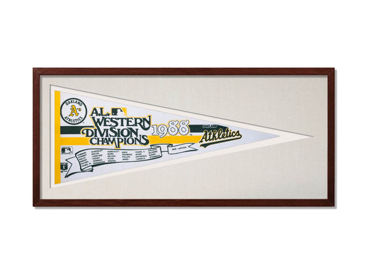 Vintage 1988 Oakland As A.L. Western Division Champions Pennant