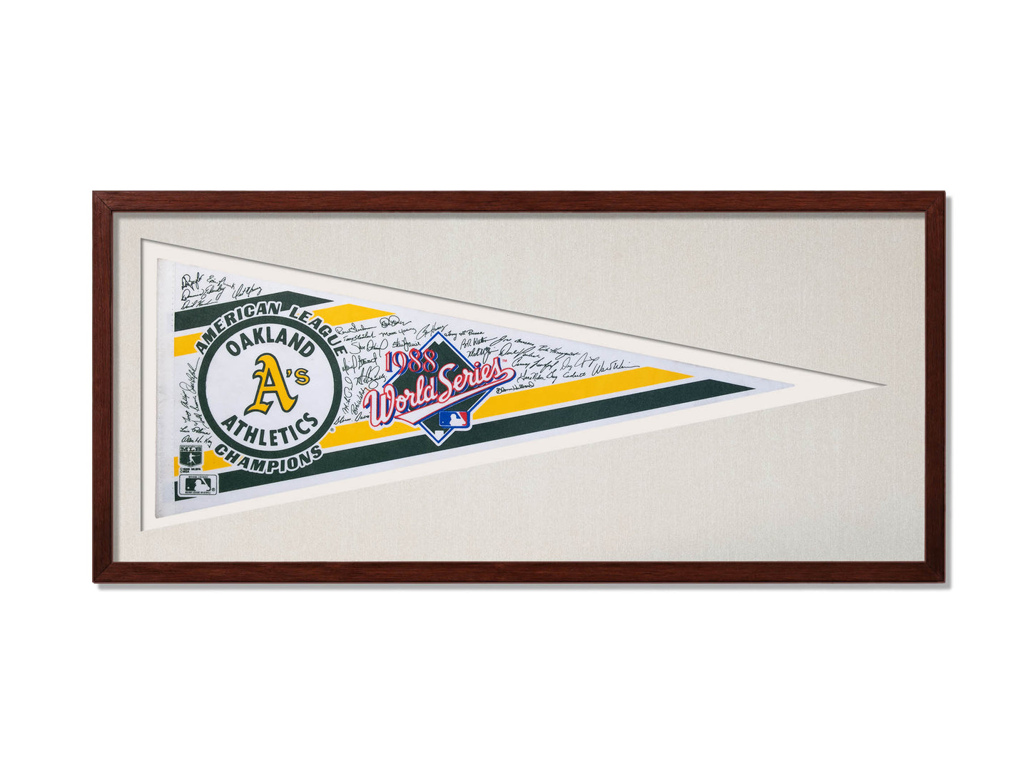 Vintage 1988 World Series Oakland As American League Champions Pennant