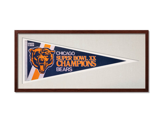 Vintage Chicago Bears Super Bowl XX Pennant