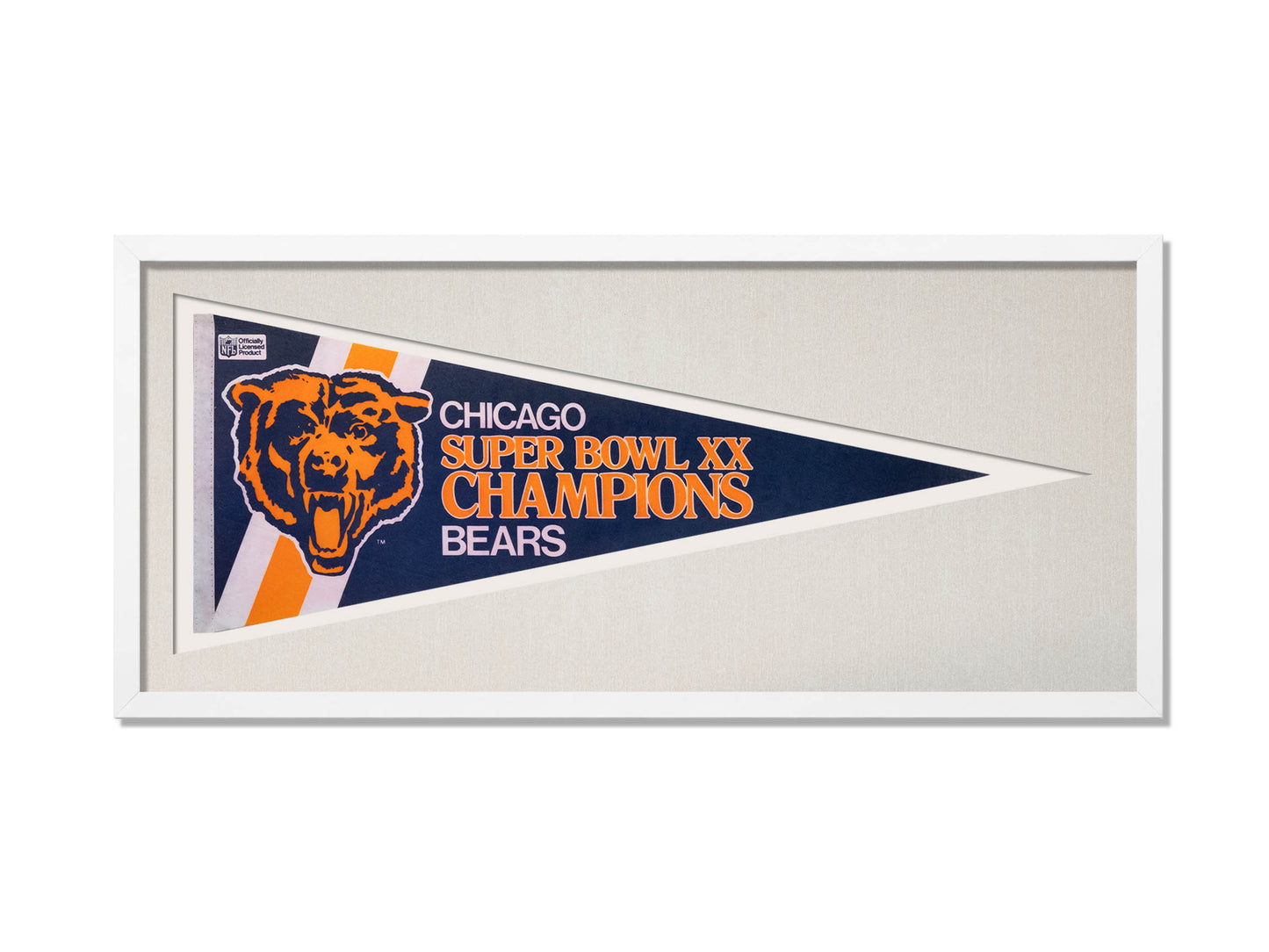Vintage Chicago Bears Super Bowl XX Pennant