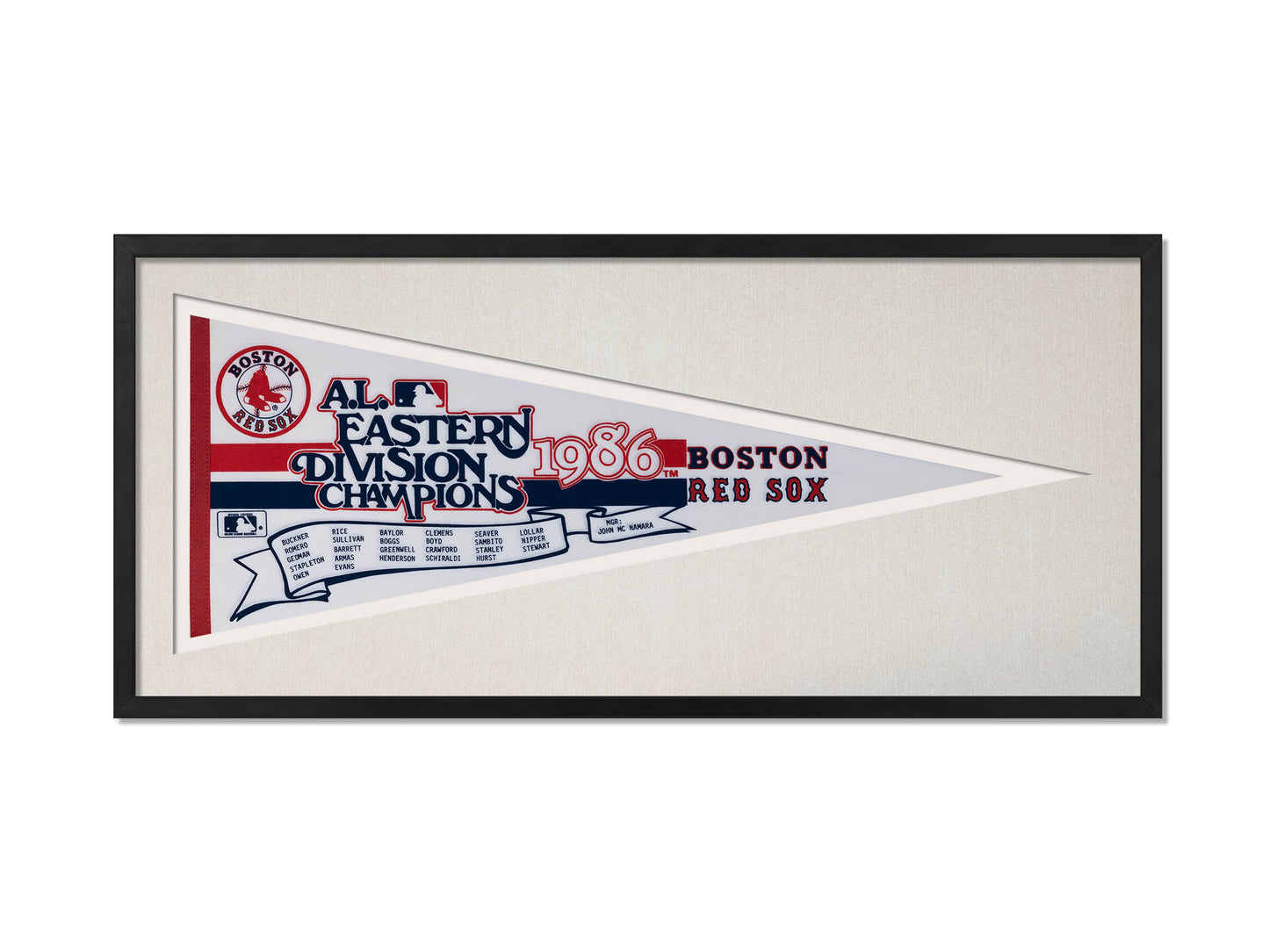 Vintage 1986 Boston Red Sox A.L. Eastern Division Champions Pennant