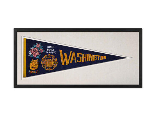 Vintage Washington Huskies Rose Bowl Classic Pennant