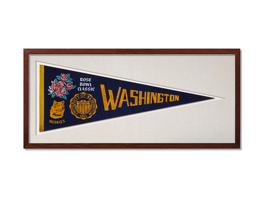 Vintage Washington Huskies Rose Bowl Classic Pennant