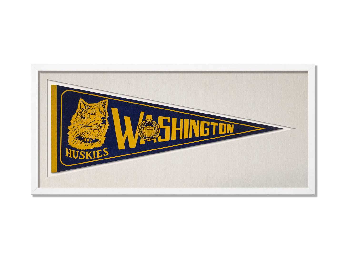 Vintage Washington Huskies Pennant
