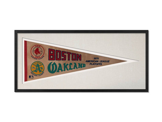 Vintage 1975 Red Sox vs. A's American League Playoffs Pennant