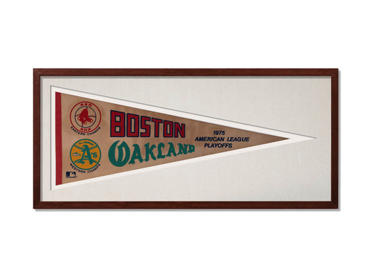 Vintage 1975 Red Sox vs. A's American League Playoffs Pennant