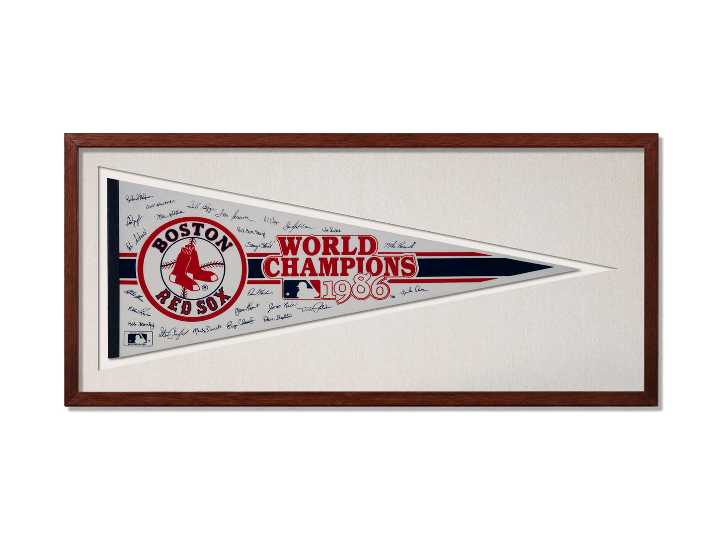 Vintage 1986 Boston Red Sox World Champions Pennant