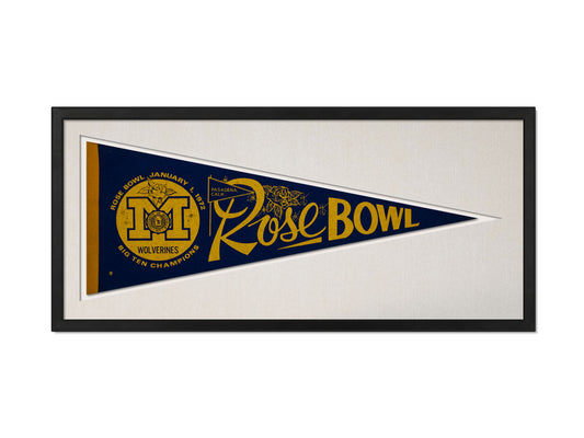 Vintage Michigan Wolverines Rose Bowl 1972 Pennant