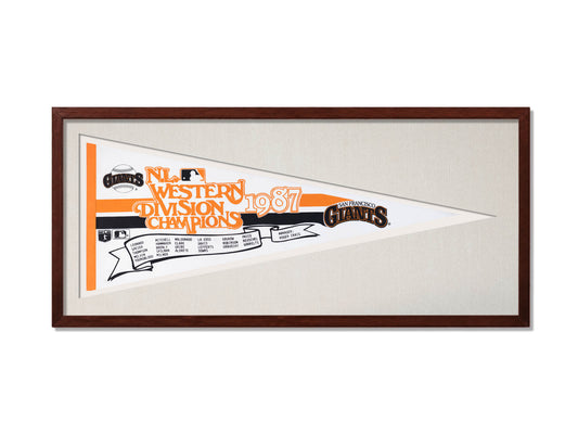 Vintage 1987 San Francisco Giants N.L. Western Division Champions Pennant