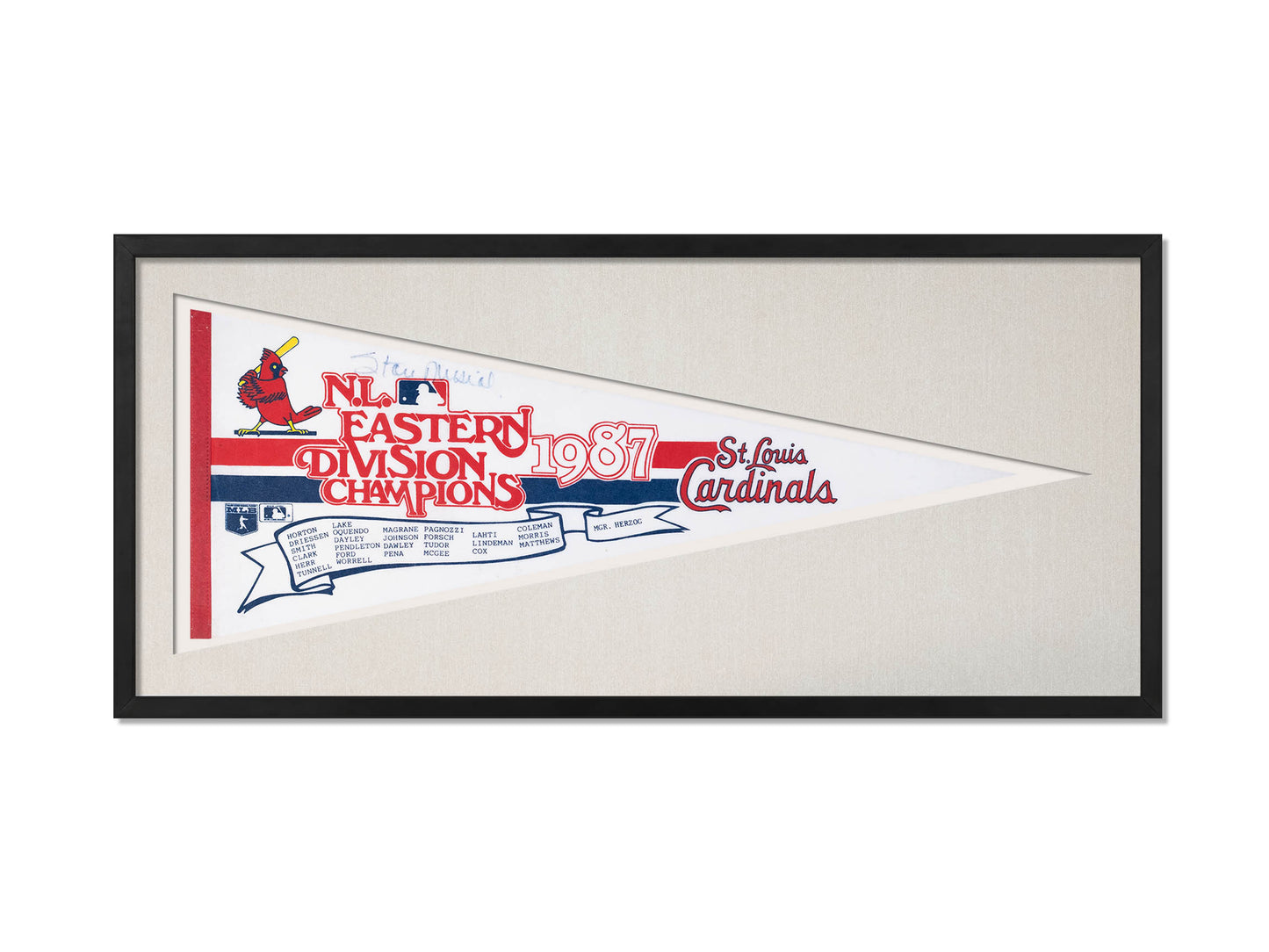 Vintage 1987 St. Louis Cardinals N.L. Eastern Division Champions Pennant