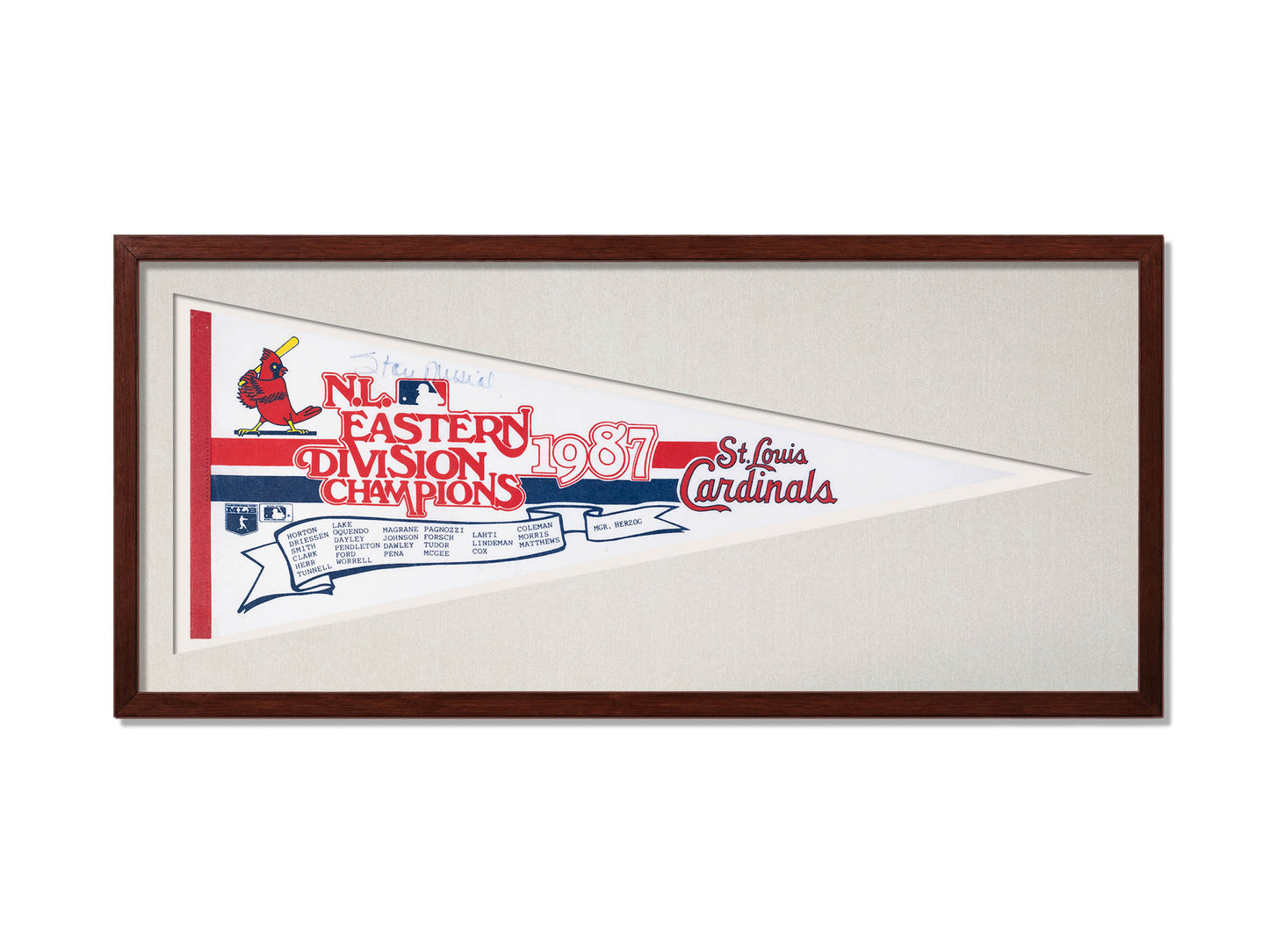Vintage 1987 St. Louis Cardinals N.L. Eastern Division Champions Pennant