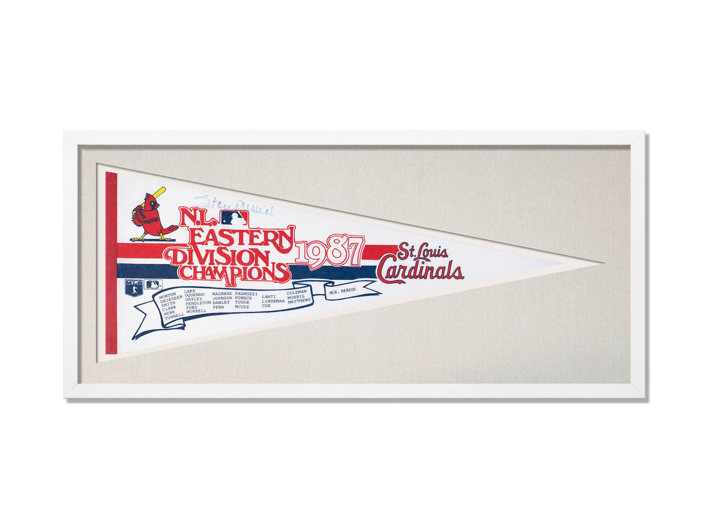 Vintage 1987 St. Louis Cardinals N.L. Eastern Division Champions Pennant
