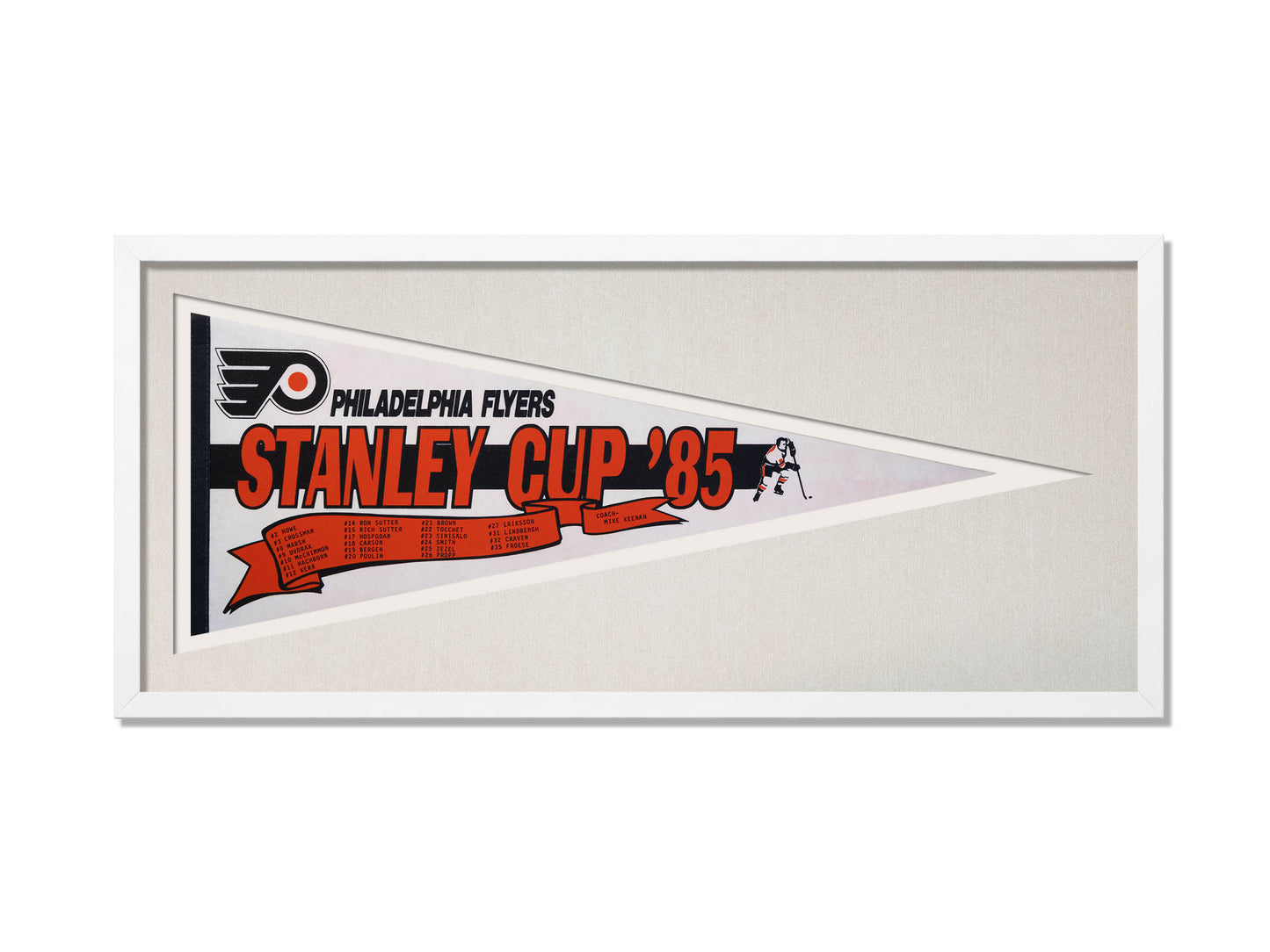 Vintage 1985 Stanley Cup Philadelphia Flyers Pennant