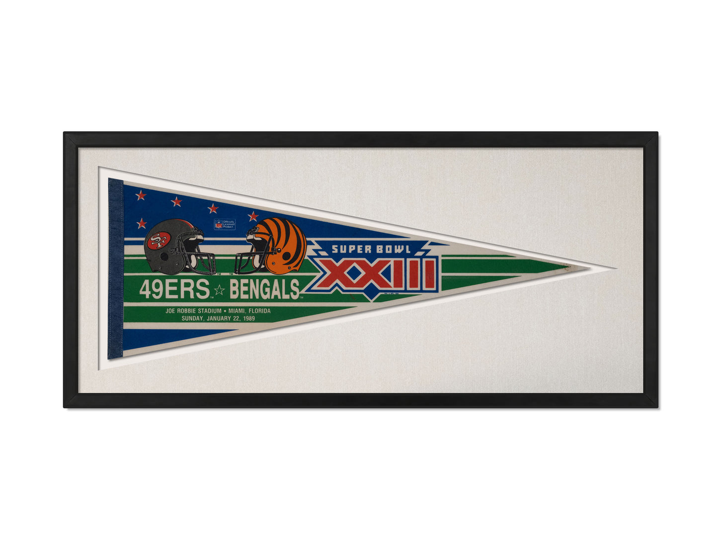 Vintage 1980s Superbowl Pennant