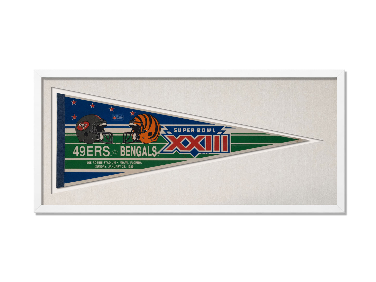 Vintage 1980s Superbowl Pennant