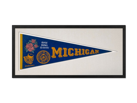 Vintage Michigan Wolverines Rose Bowl Classic Pennant