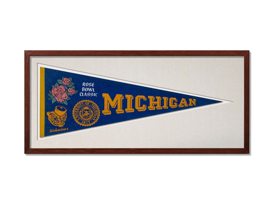 Vintage Michigan Wolverines Rose Bowl Classic Pennant