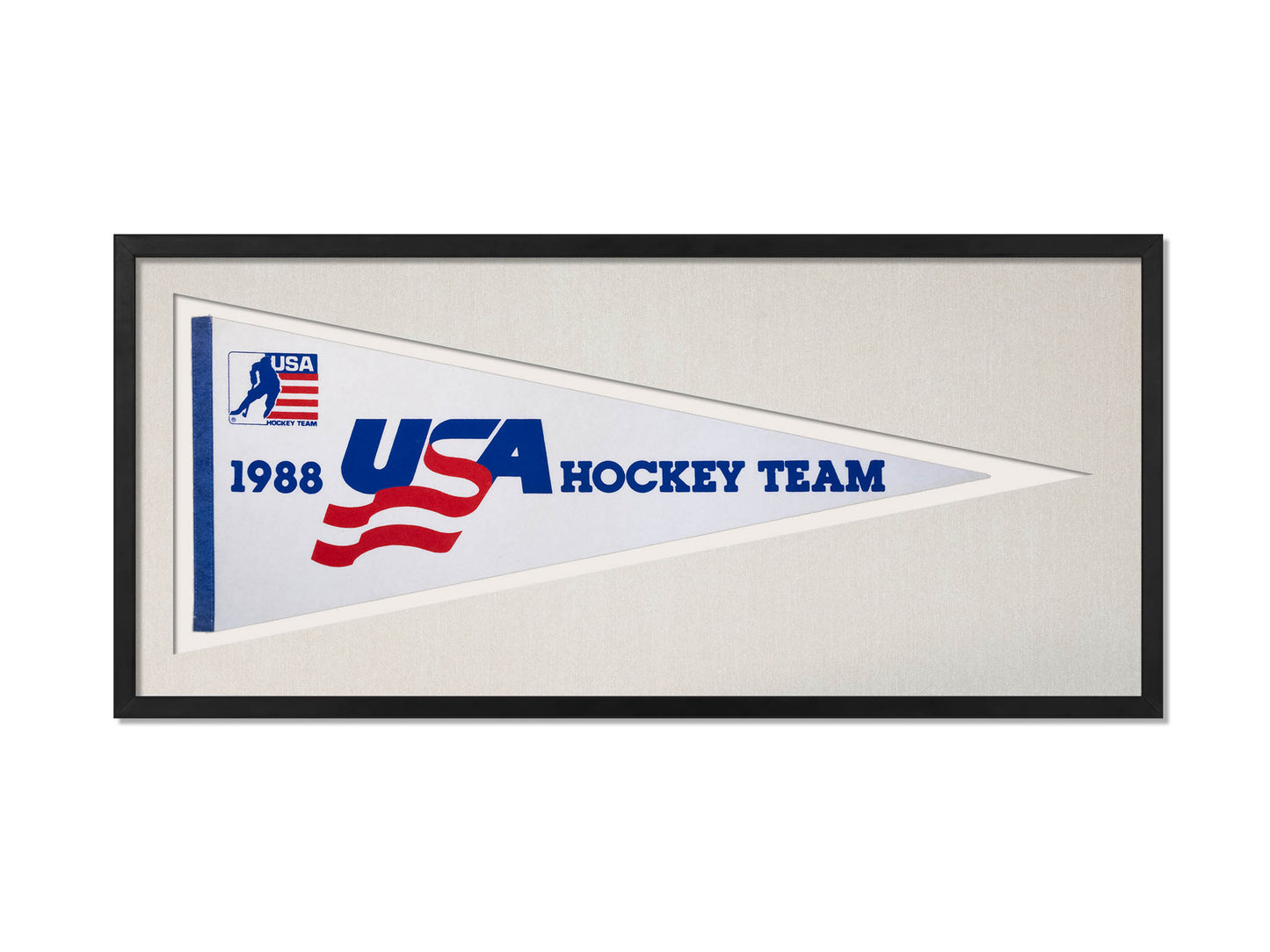 Vintage 1988 USA Hockey Team Pennant