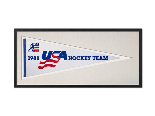 Vintage 1988 USA Hockey Team Pennant