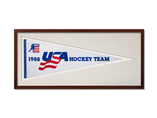 Vintage 1988 USA Hockey Team Pennant