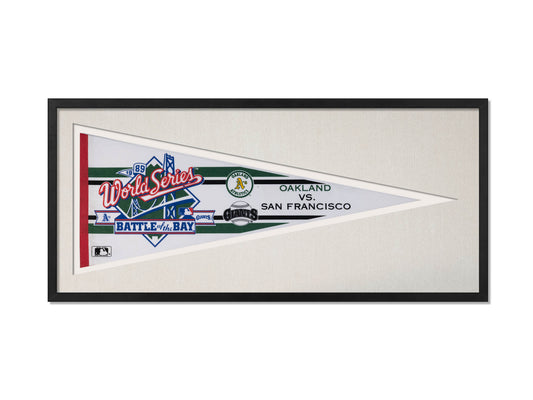 Vintage 1989 World Series Battle of the Bay Oakland As vs San Francisco Giants Pennant