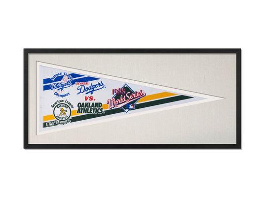 Vintage 1988 World Series Los Angels Dodgers vs Oakland As Pennant
