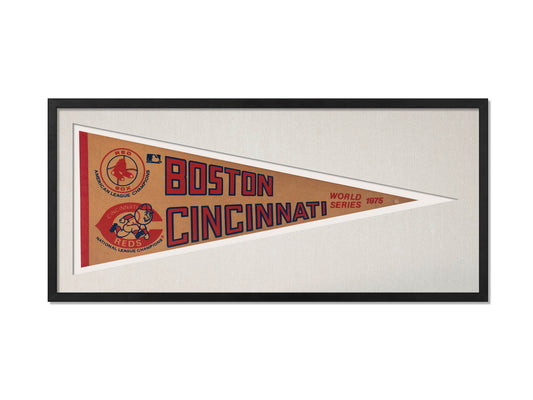 Vintage 1975 World Series Boston Red Sox vs Cincinnati Reds Pennant