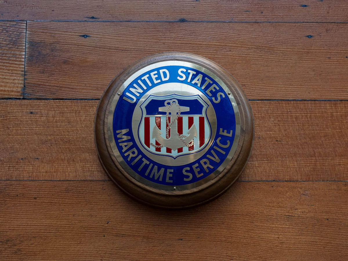 United States Maritime Service Metal Plaque