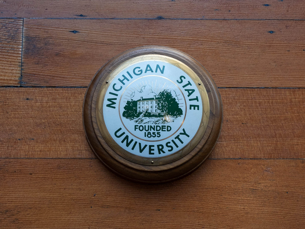 Michigan State University Service Metal Plaque