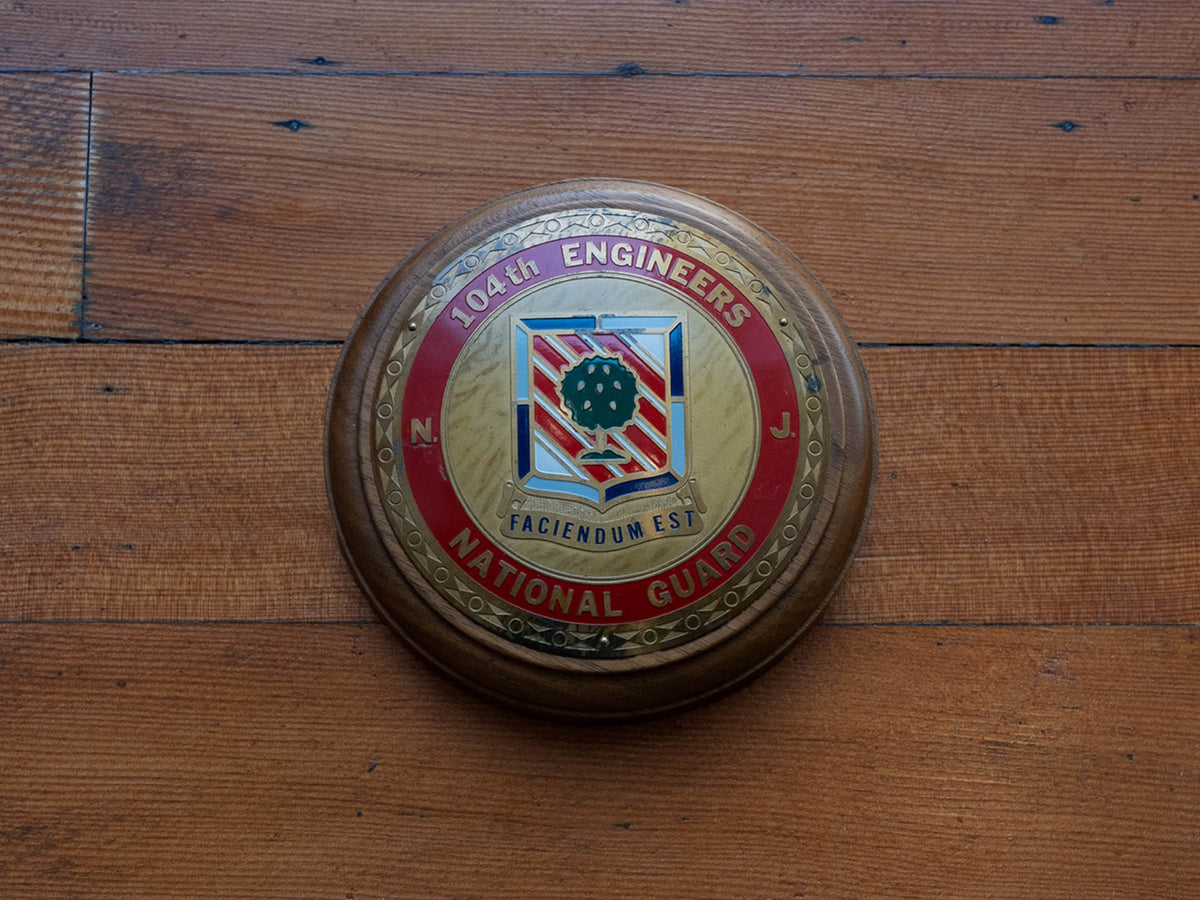 104th Engineers National Guard Metal Plaque
