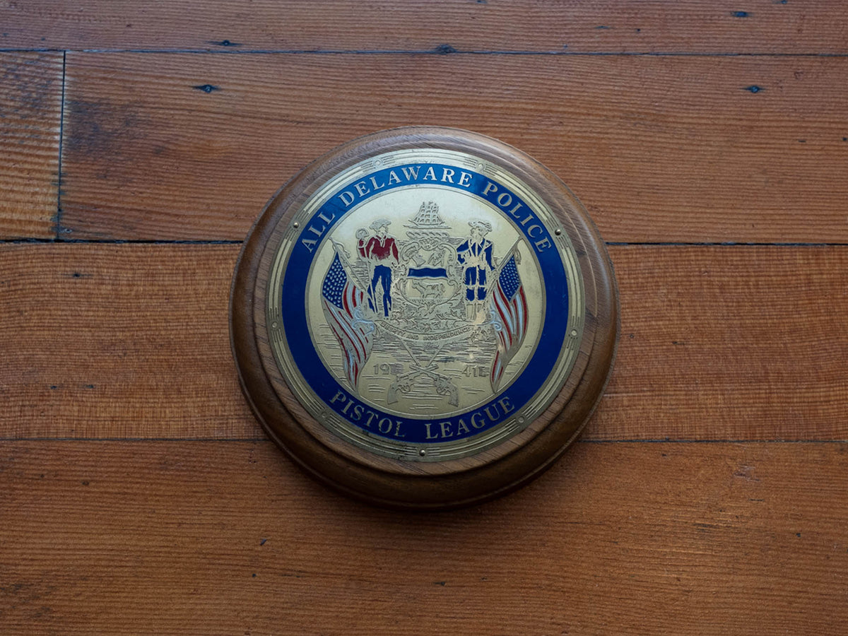 All Delaware Police Pistol League Metal Plaque