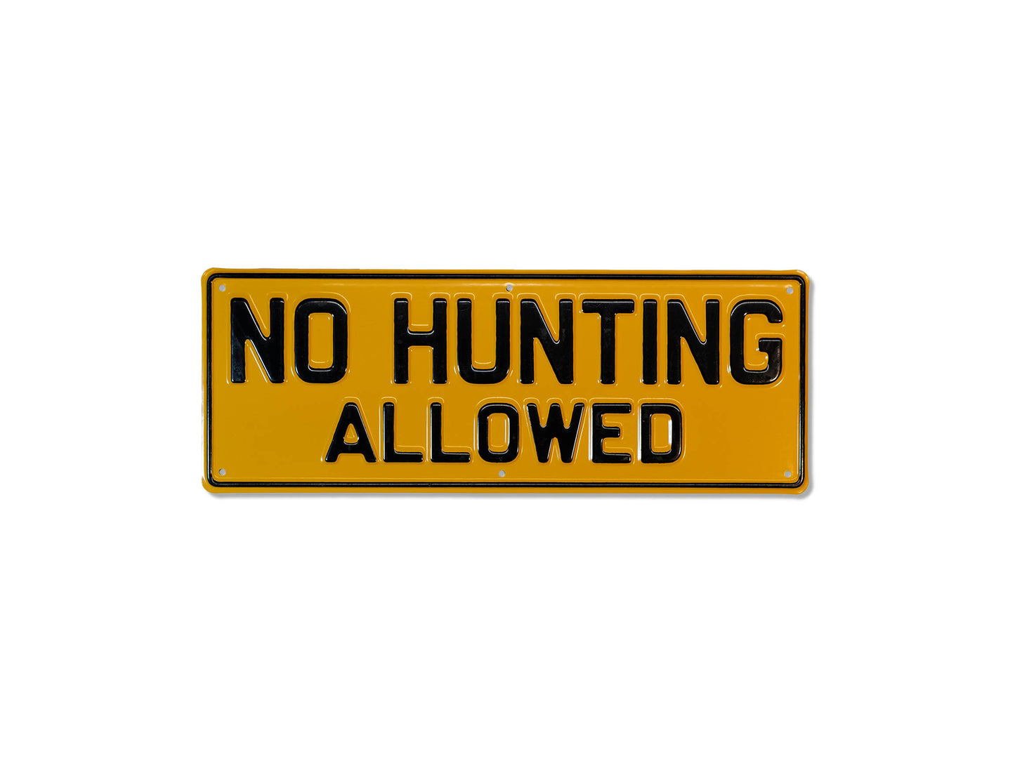 Vintage 1930s "No Hunting Allowed" Metal Sign