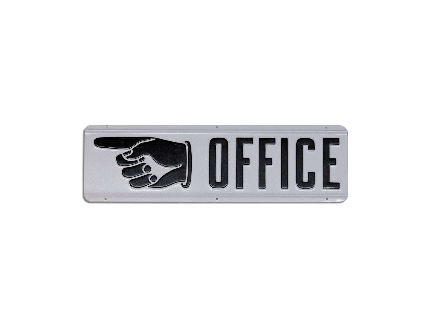 Vintage 1930s "Office" Pointing Left Metal Sign