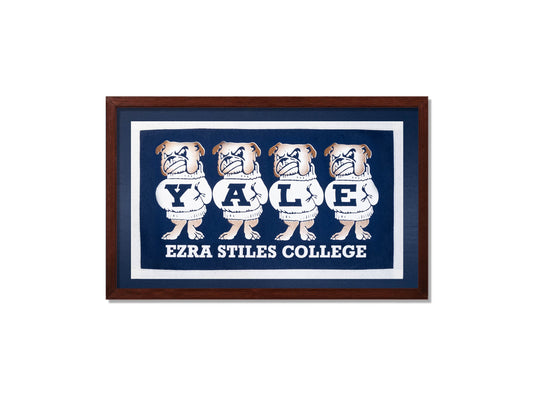 Vintage Yale University Ezra Stiles College Banner