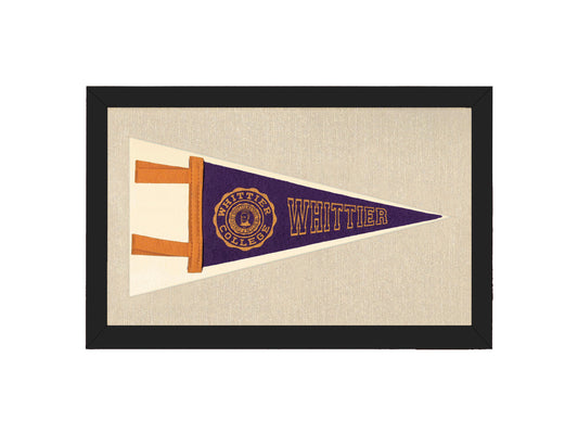 Vintage Whittier College Pennant
